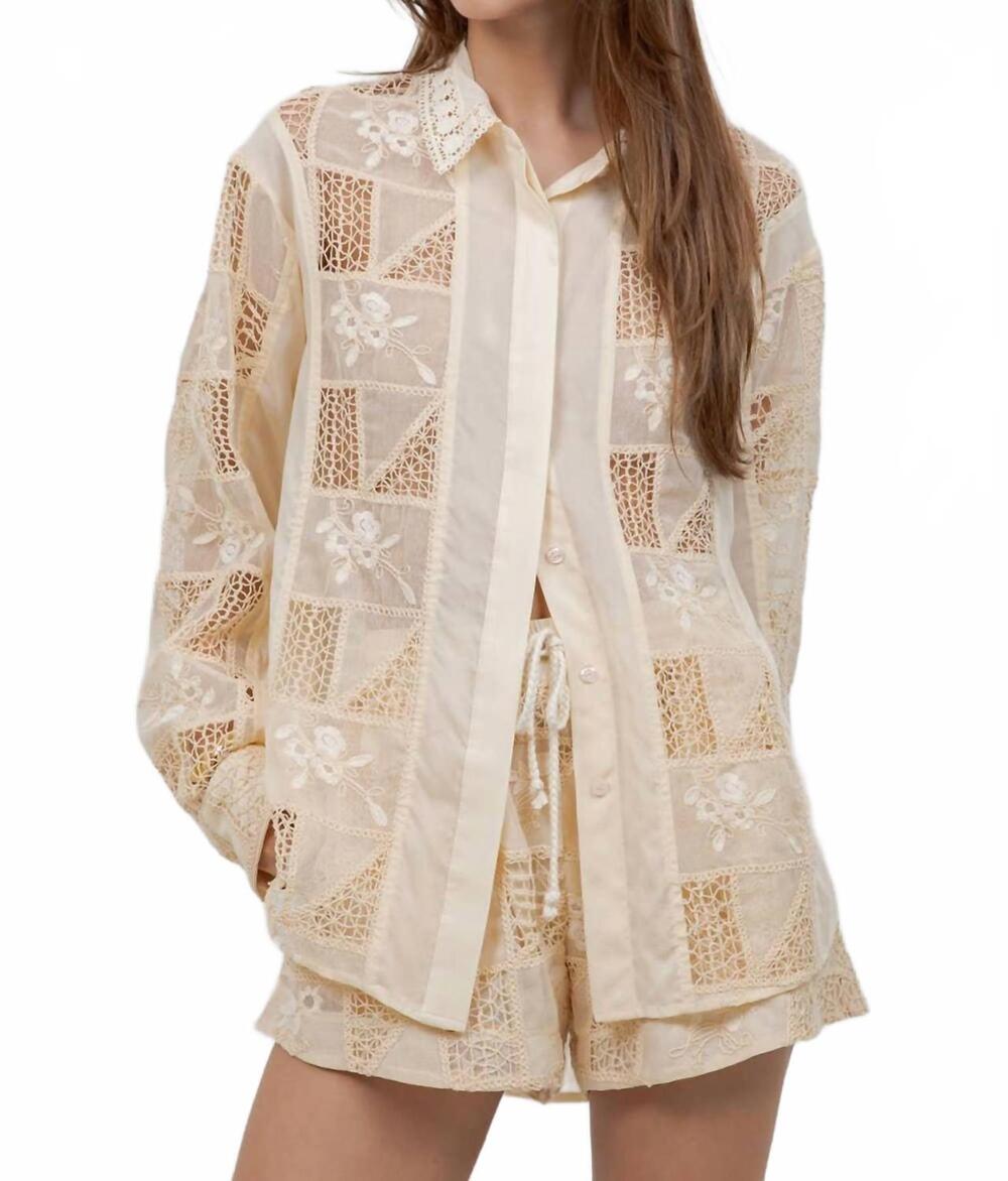 NEW WHITEROOM+CACTUS women's the via roma top in beige
